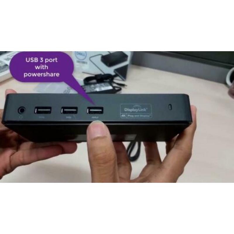Dell USB 3.0 Ultra HD Triple Video Docking D3100