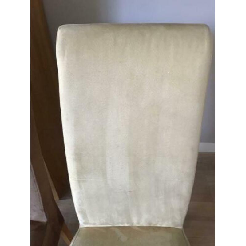 6 Eetkamer stoelen alcamara