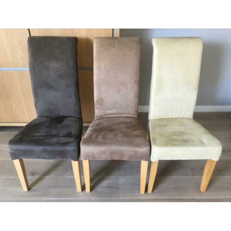 6 Eetkamer stoelen alcamara