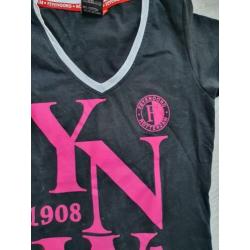 Meidenshirt Feyenoord maat S V-hals zgan