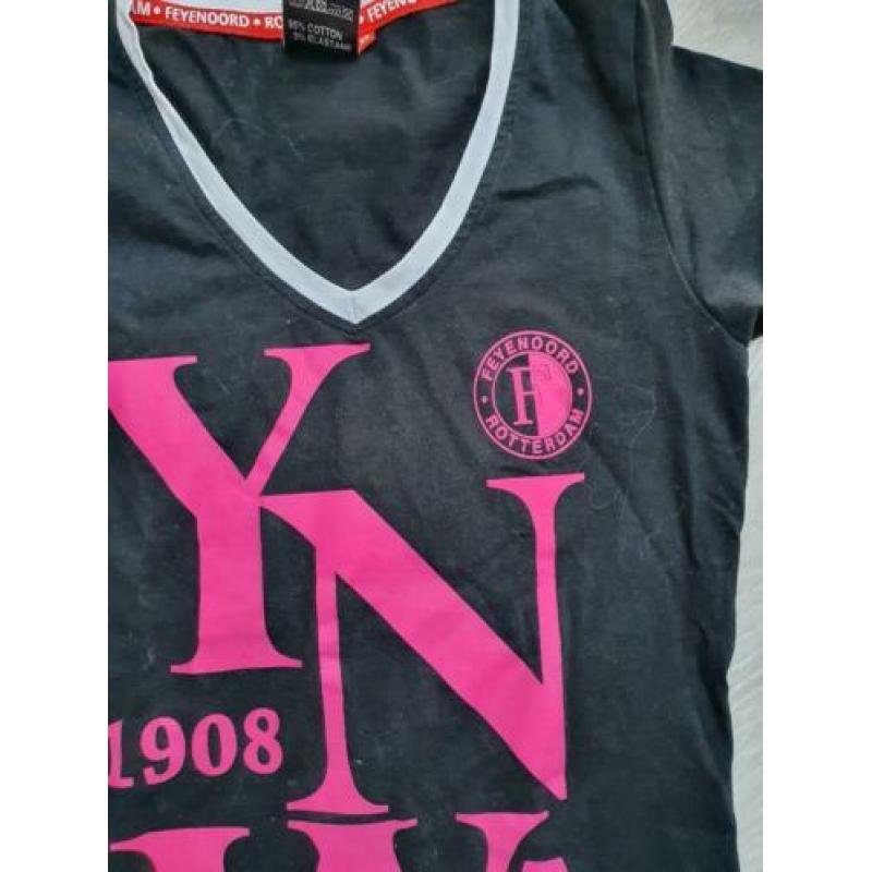 Meidenshirt Feyenoord maat S V-hals zgan