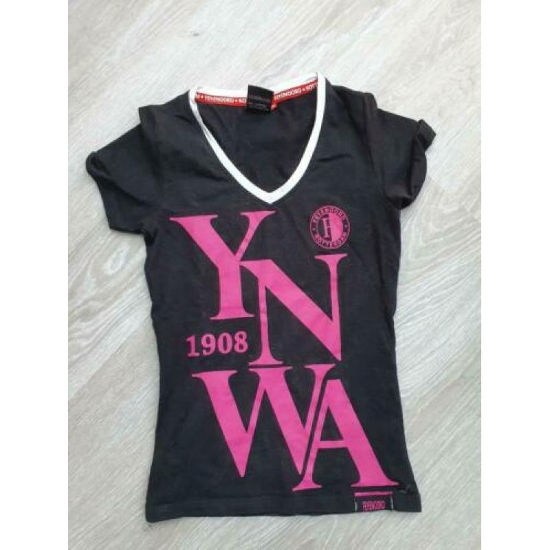 Meidenshirt Feyenoord maat S V-hals zgan