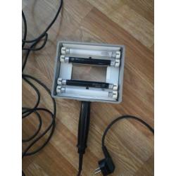Schilderij controle lamp, kust, olieverf