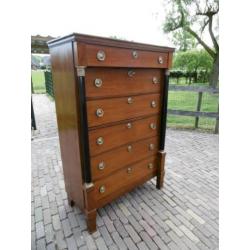 Antieke Eiken Emipre Chiffoniere Topstaat