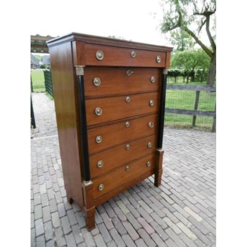 Antieke Eiken Emipre Chiffoniere Topstaat