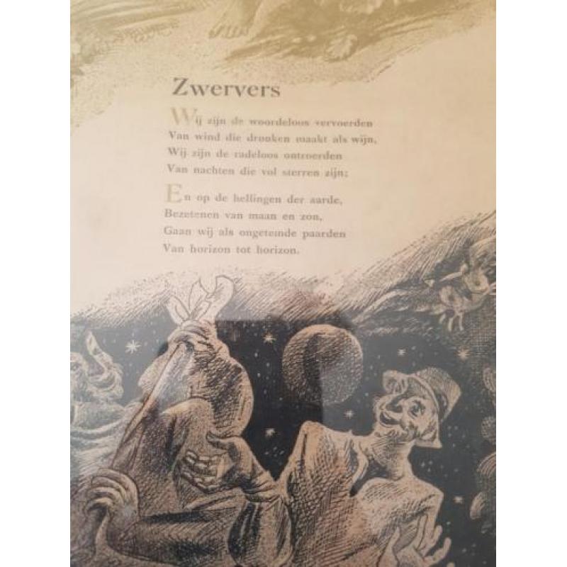 Gedicht ingelijst Piet Worm ZWERVERS