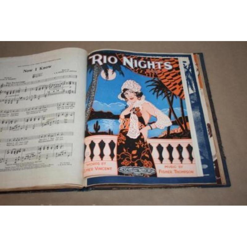 Prachtig album met bladmuziek (Jugendstil e.d.) - Ca 1920 !!