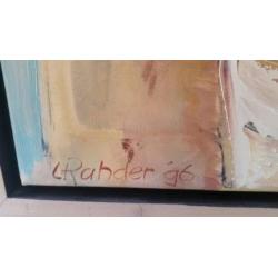 Zeer groot schilderij Liesbeth Rahder getiteld Flower Power