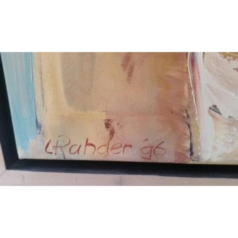 Zeer groot schilderij Liesbeth Rahder getiteld Flower Power