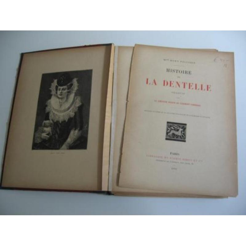 antiek boek kant: Histoire de la dentelle 1892 Bury Palliser