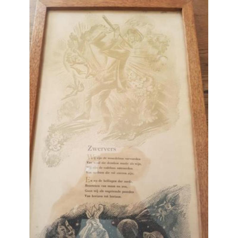 Gedicht ingelijst Piet Worm ZWERVERS