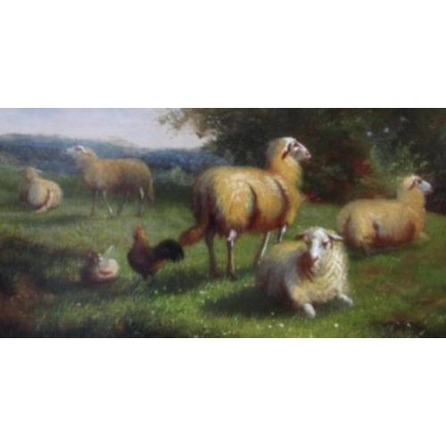 ===schapen in landschap == J L van Leemputten 1865-1945====
