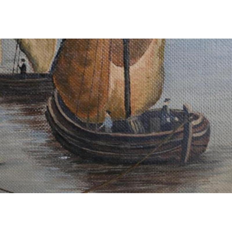 Mediterrane haven met vissersboten - H. Bremer