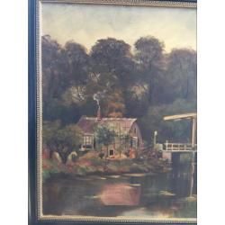 Schilderij J. H. van Oeveren schilderij olieverf 1930-1940