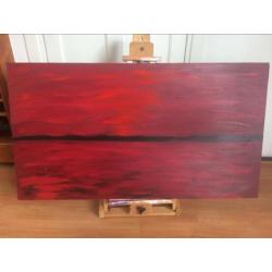 Groot Schilderij Acryl Rood