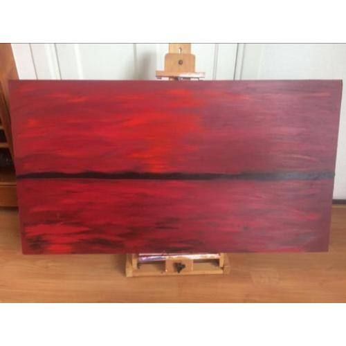 Groot Schilderij Acryl Rood