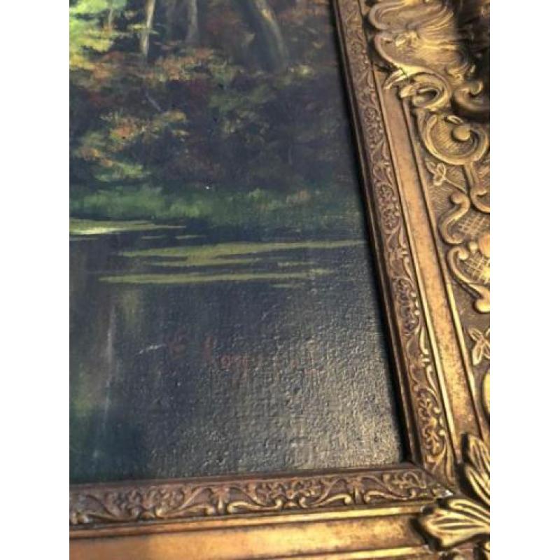 Schilderij Cornelis Koppenol 1865 -1946 maat 70cm bij 50cm.