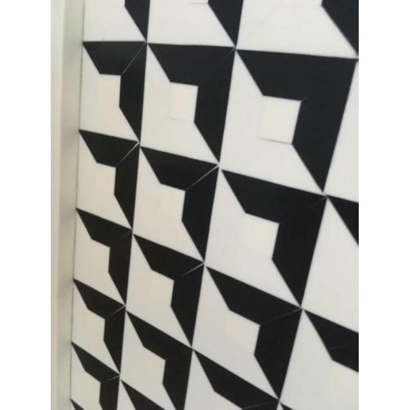 Eichholtz Zwart wit abstract 50 x 50 cm