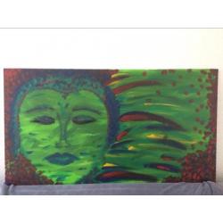 Groot Schilderij Acryl Rood