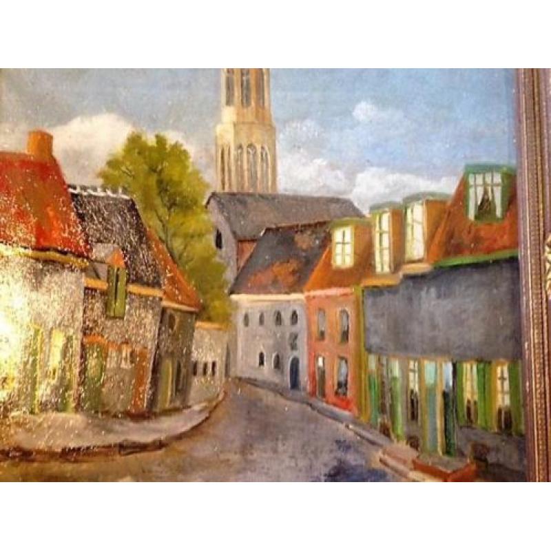 100 jaar oud!!! Hattem "Adelaarshoek", schilder W. Koster