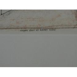 Co Westerik - pen/krijt op papier: vliegen- gesigneerd - 199