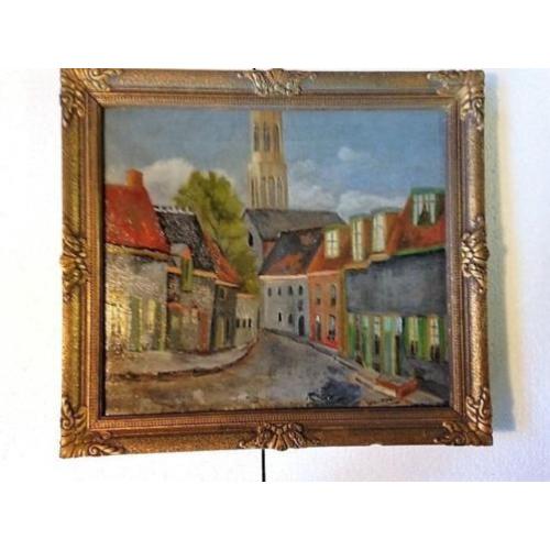 100 jaar oud!!! Hattem "Adelaarshoek", schilder W. Koster