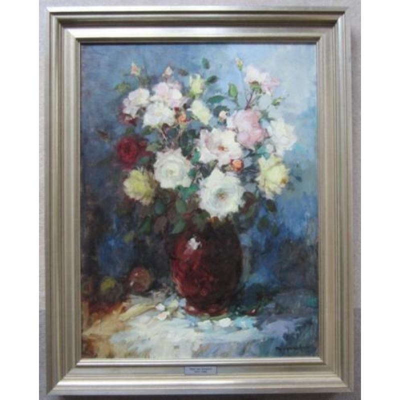 ======THEO VAN OORSCHOT 1910-1989==rozen in vaas======