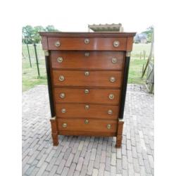 Antieke Eiken Emipre Chiffoniere Topstaat