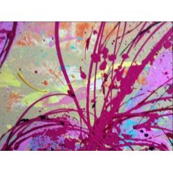 Grote kunst flamingo abstract modern