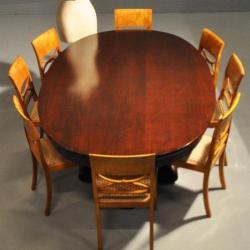 Antieke tafels / Grote art deco ovale eetkamertafel voor ...