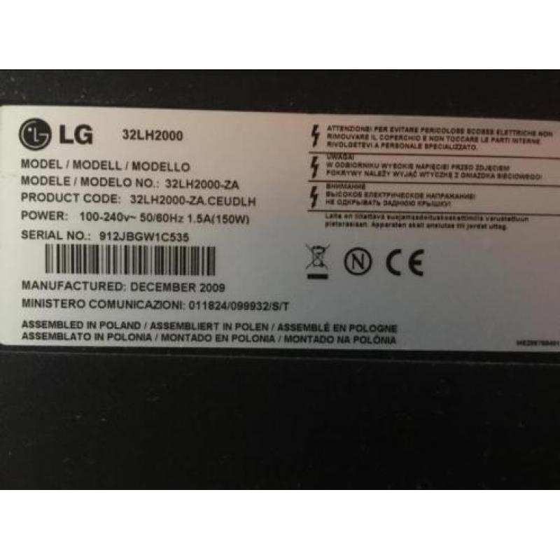 LG 32 inc tv met afstandsbediening