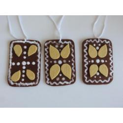 5 Kerst koekhangertje gingerbread decoratie van vilt donut