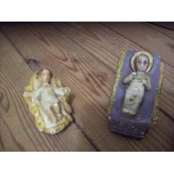 3x oude kribben voor de kerststal / kerstgroep