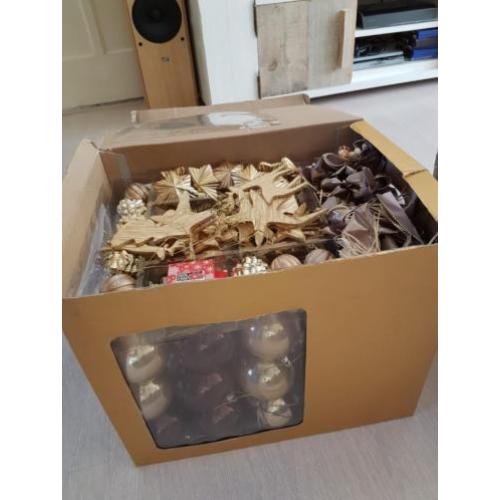 Kerstboomversiering naturel/bruin