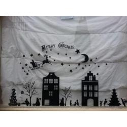 Kerst raam decoratie sinterklaas en Halloween