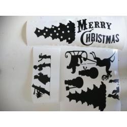 Kerst raam decoratie sinterklaas en Halloween