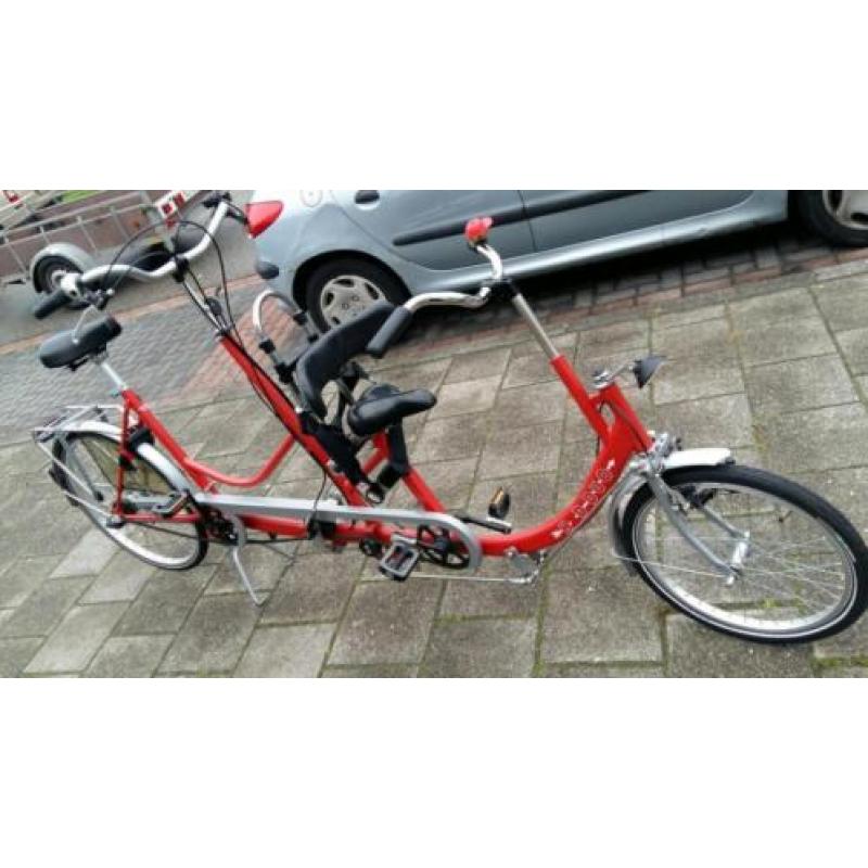 Duo fiets met 5 3 versnellingen/ouder kind tandem