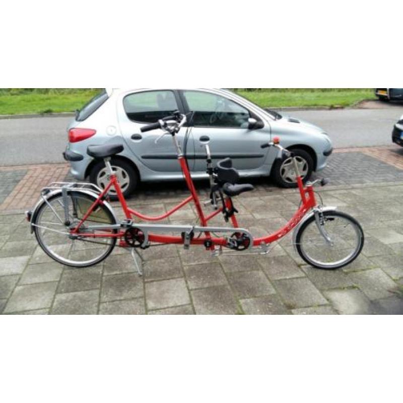 Duo fiets met 5 3 versnellingen/ouder kind tandem
