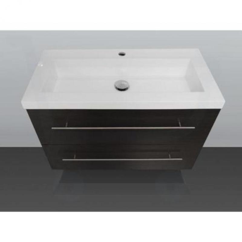 Saniclass XXS 100 badmeubel beach kunstmarmer 1 kraangat