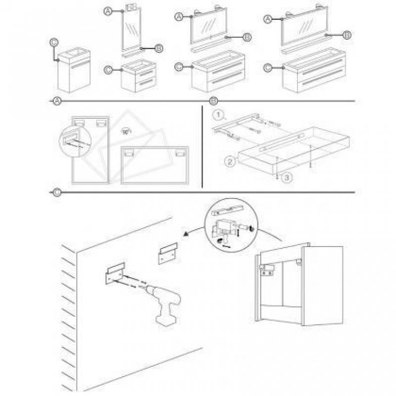 Differnz Badmeubel Force 100 cm - Eiken