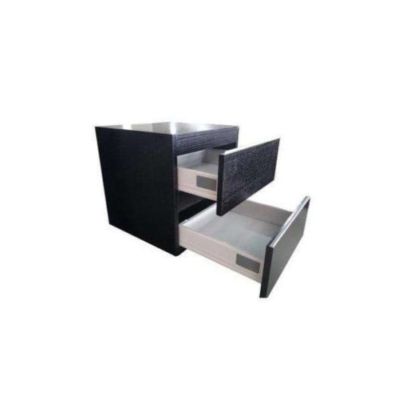 Praya Wiesbaden Ladekast 45x45cm houtnerf zwart gelakt