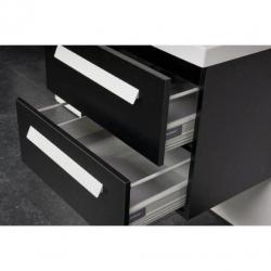 Saniclass Foggia badmeubelset 80cm 0 kraangaten black wood