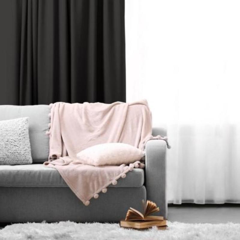 Lifa Living Gordijnen Grijs Ringen - 300 x 250 cm