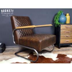 SALE: Industriële fauteuils 100% runderleer nu voor €379,95!