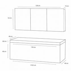 Badmeubelset Differnz Shout 120x49x45 cm Zwart (Excl verl...