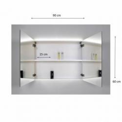 Spiegelkast Sanicare Qlassics Ambiance 90 cm 2 Deuren Hoo...