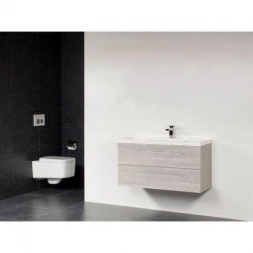 Saniclass XXS 100 badmeubel beach kunstmarmer 1 kraangat