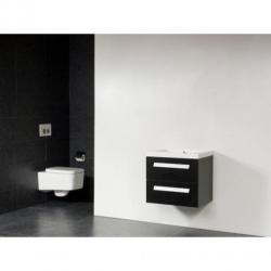 Saniclass Foggia badmeubelset 80cm 0 kraangaten black wood
