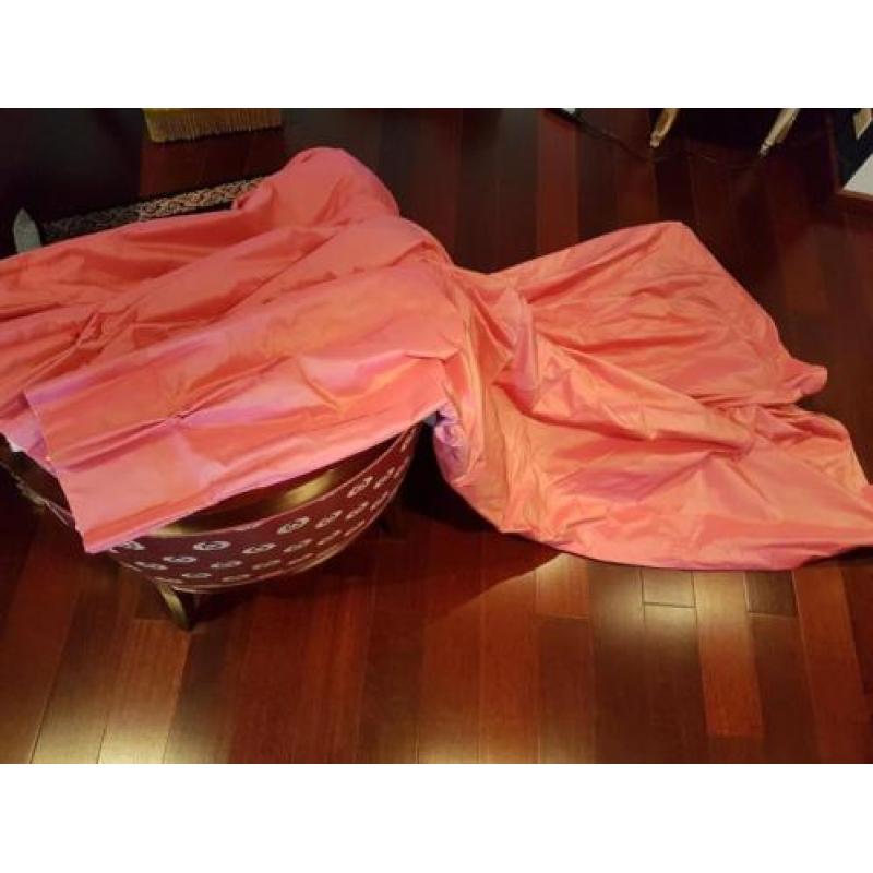 Luxe Taft Overgordijnen - Kleur Fuchsia