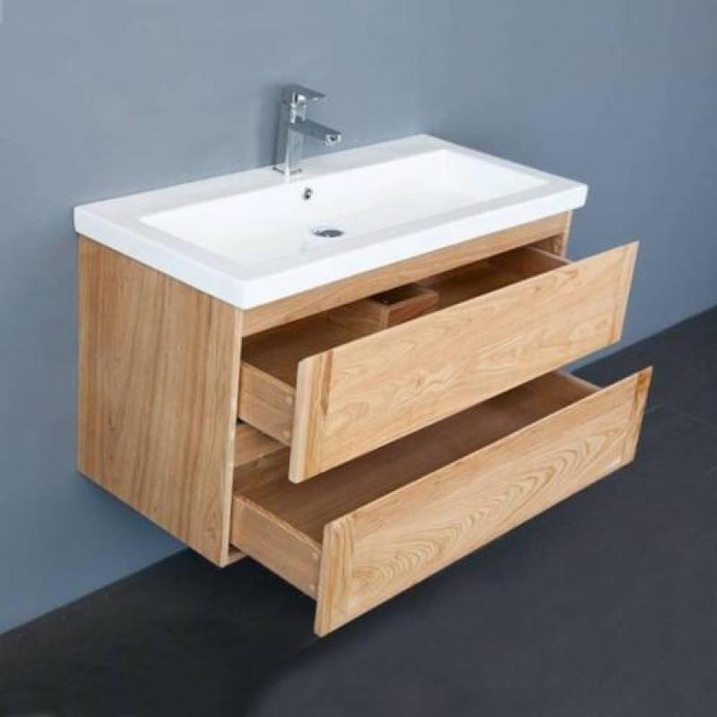 Badmeubel Wood Keramiek 80 Cm